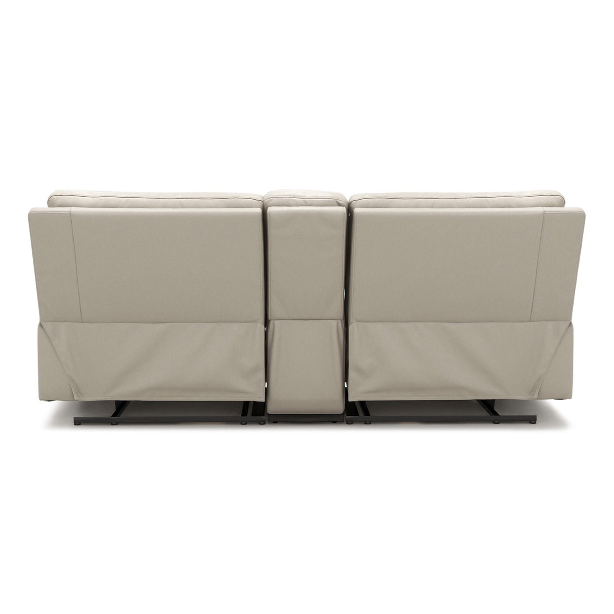 Malibu - Modern Power Motion 3 Piece Reclining Loveseat Sofa With Cup Holders - Cream Taupe Beige by Couch.com