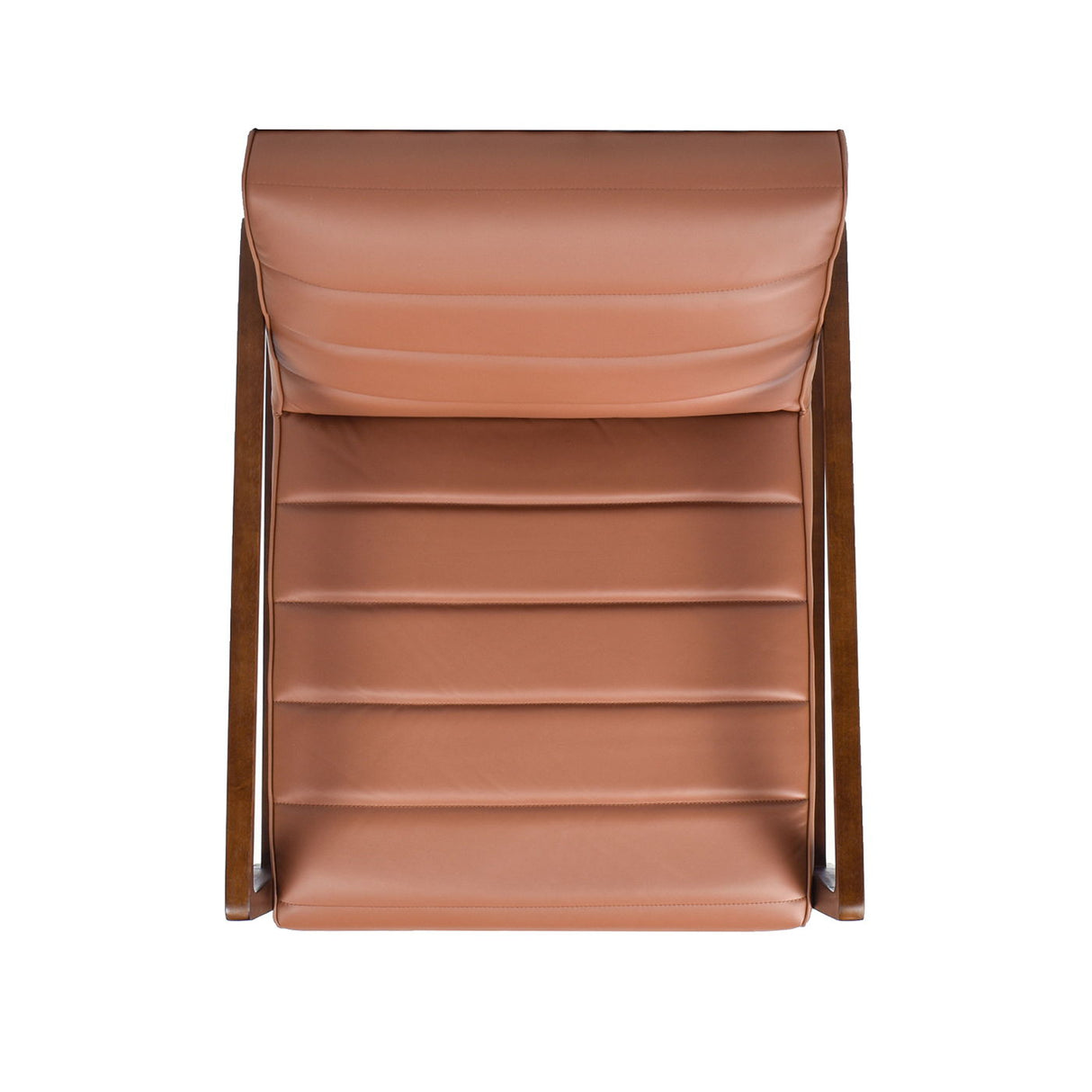 Couch.com Kenneth Modern Transitional Lounge Accent Chair Brown, Durable Design, Modern Style, Leather Construction, Light Brown Finish by Couch.com