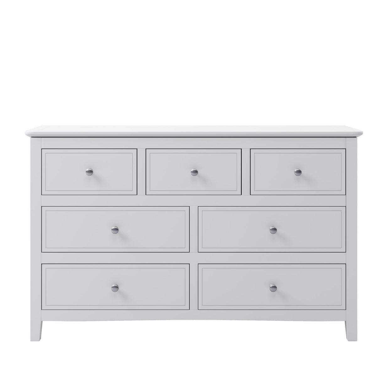 7 Drawers Solid Wood Dresser - White by Couch.com