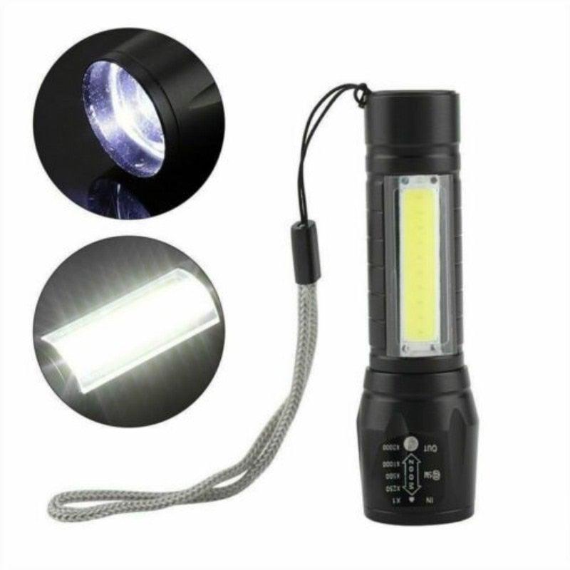 Flashlights Rechargeable USB Portable Super Bright Waterproof Zoomable Portable LED Focus Flashlight Mini Torch Tactical Flash Light Torch Light Camping Hiking