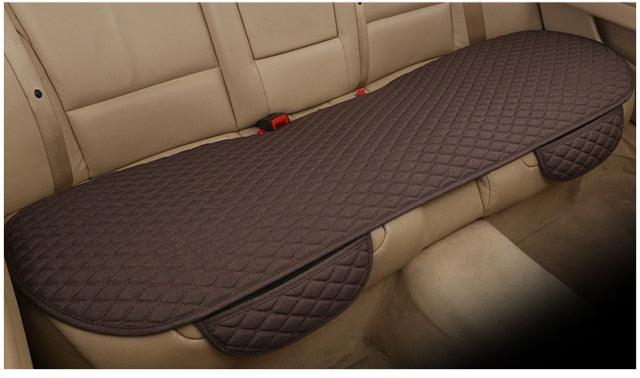 Flax Car Seat Cover Front Rear Linen Fabric Cushion Breathable Protector Mat Pad Universal Auto Interior Styling Truck Car Seat Cushion Breathable Comfort Universal for Most Vehicles Automotive Interior Seat Protector Without Binding Pad Linen Mat Car In