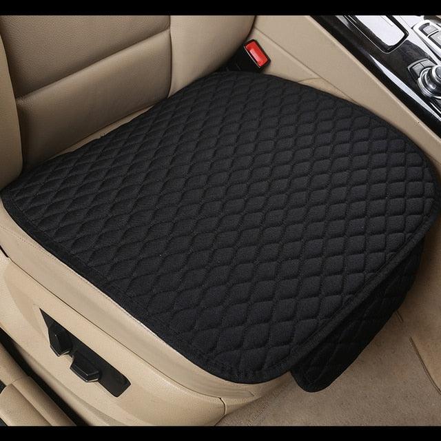 Flax Car Seat Cover Front Rear Linen Fabric Cushion Breathable Protector Mat Pad Universal Auto Interior Styling Truck Car Seat Cushion Breathable Comfort Universal for Most Vehicles Automotive Interior Seat Protector Without Binding Pad Linen Mat Car In