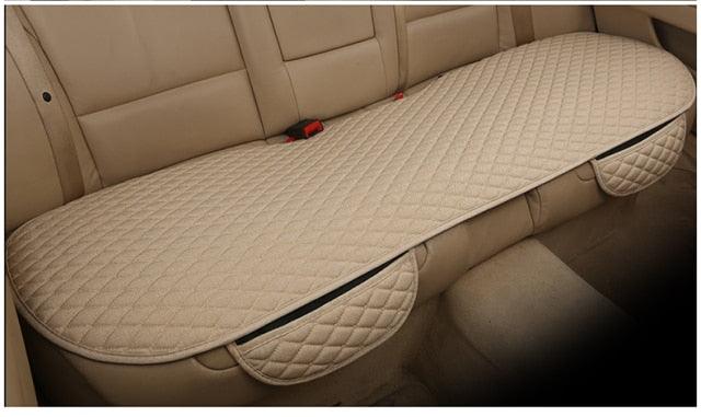 Flax Car Seat Cover Front Rear Linen Fabric Cushion Breathable Protector Mat Pad Universal Auto Interior Styling Truck Car Seat Cushion Breathable Comfort Universal for Most Vehicles Automotive Interior Seat Protector Without Binding Pad Linen Mat Car In