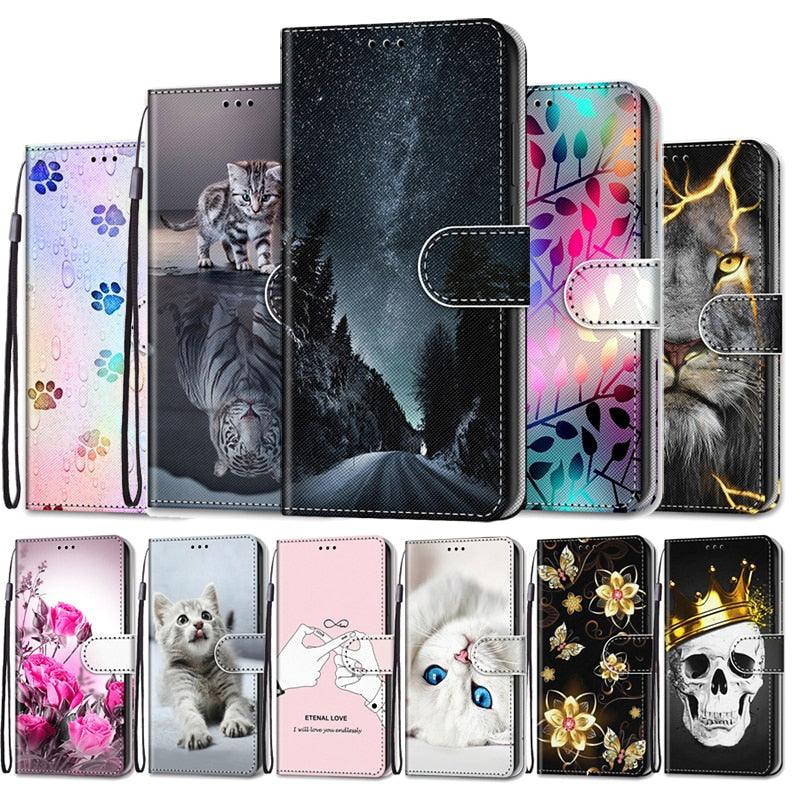 Flip Case For Xiaomi Redmi 9 9A 9C NFC 8 8A Phone Case Leather Silicone Wallet Cover For Redmi Note 8 Pro 9 9S 9 Pro Book Cases Leather Case Flip Cover PU Wallet Case Kickstand Magnet Closure Card Slot Holder
