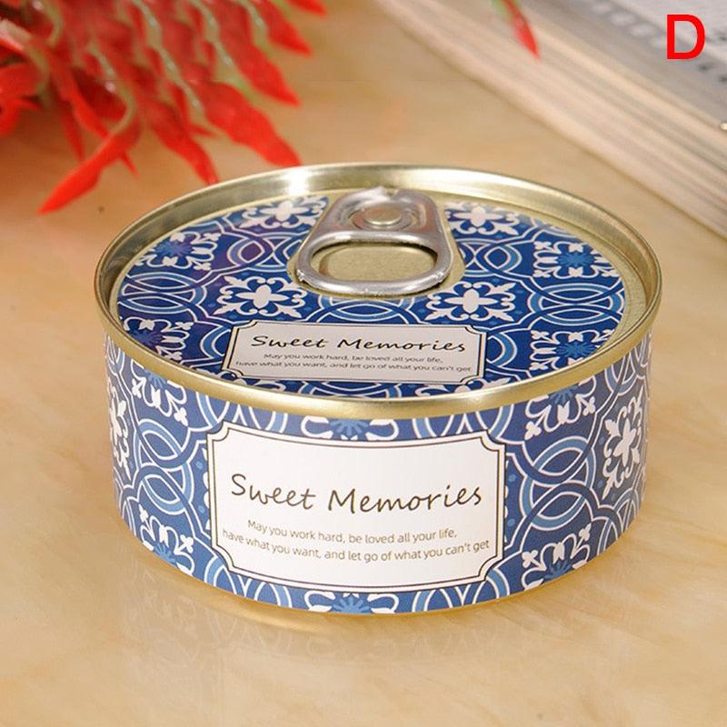 Floral Scented Smokeless Candle Tin Can Perfume Scented Candles for Home Relaxing Stress Relief Aromatherapy Natural Soy Wax And Fragrance Handmade Scented Candle Natural Soy Wax Home Cristmas Decoration