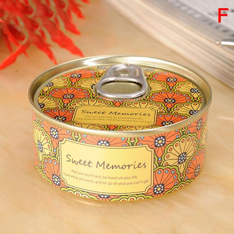 Floral Scented Smokeless Candle Tin Can Perfume Scented Candles for Home Relaxing Stress Relief Aromatherapy Natural Soy Wax And Fragrance Handmade Scented Candle Natural Soy Wax Home Cristmas Decoration