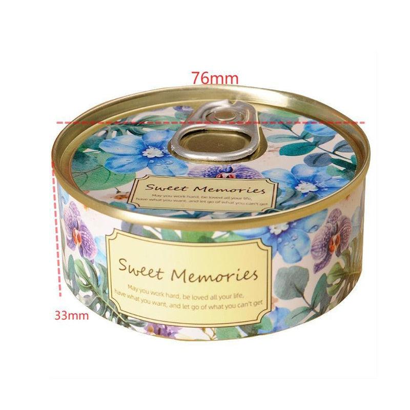 Floral Scented Smokeless Candle Tin Can Perfume Scented Candles for Home Relaxing Stress Relief Aromatherapy Natural Soy Wax And Fragrance Handmade Scented Candle Natural Soy Wax Home Cristmas Decoration