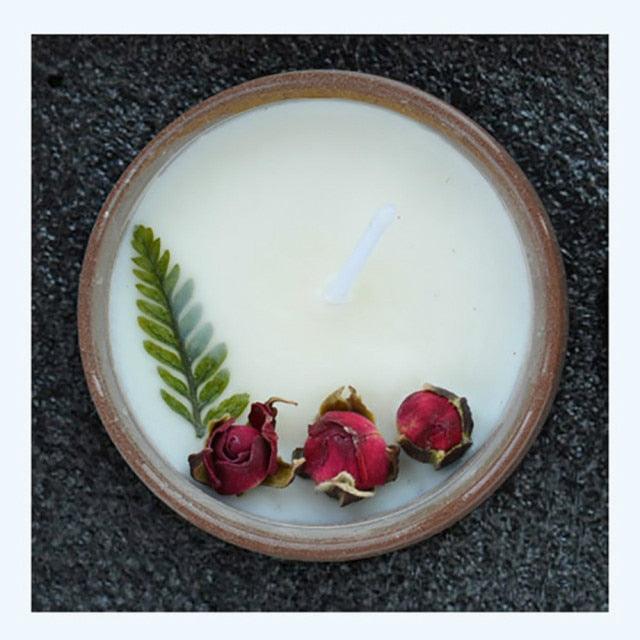 Flower Aromatherapy Candle Soy Wax Home Decorative Scented Candles Portable Travel Jar Aromatherapy Candles Set Used for Stress Relief in Bath Yoga Sleep Ideal for Thanksgiving Christmas Birthday Wedding Party Home Decoration Aroma Candles