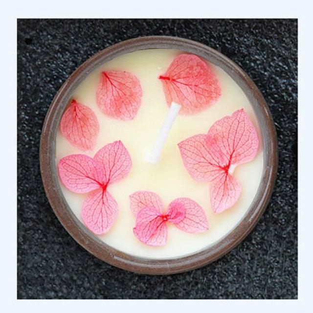 Flower Aromatherapy Candle Soy Wax Home Decorative Scented Candles Portable Travel Jar Aromatherapy Candles Set Used for Stress Relief in Bath Yoga Sleep Ideal for Thanksgiving Christmas Birthday Wedding Party Home Decoration Aroma Candles