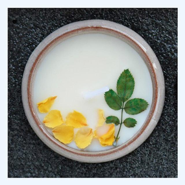 Flower Aromatherapy Candle Soy Wax Home Decorative Scented Candles Portable Travel Jar Aromatherapy Candles Set Used for Stress Relief in Bath Yoga Sleep Ideal for Thanksgiving Christmas Birthday Wedding Party Home Decoration Aroma Candles