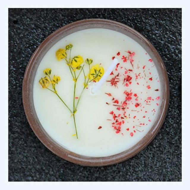 Flower Aromatherapy Candle Soy Wax Home Decorative Scented Candles Portable Travel Jar Aromatherapy Candles Set Used for Stress Relief in Bath Yoga Sleep Ideal for Thanksgiving Christmas Birthday Wedding Party Home Decoration Aroma Candles