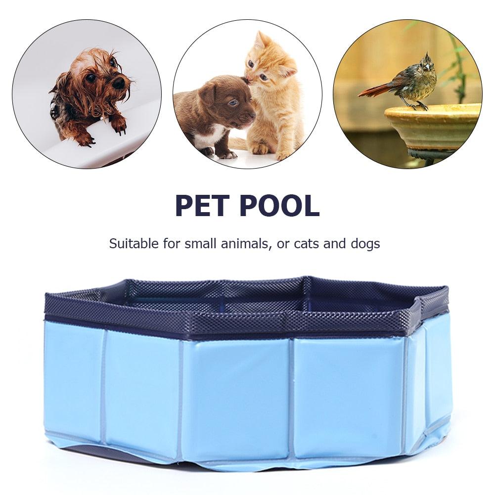 Foldable Dog Swimming Pool Pet Bath Swimming Tub Bathtub Outdoor Pet Swimming Pool Collapsible Bathing Pool for Dogs Cats Kids PVC Collapsible Pool for Small Dogs Cats