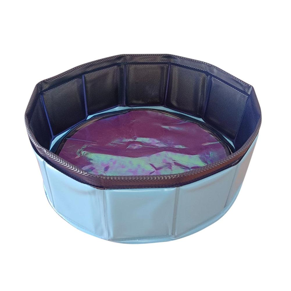 Foldable Dog Swimming Pool Pet Bath Swimming Tub Bathtub Outdoor Pet Swimming Pool Collapsible Bathing Pool for Dogs Cats Kids PVC Collapsible Pool for Small Dogs Cats