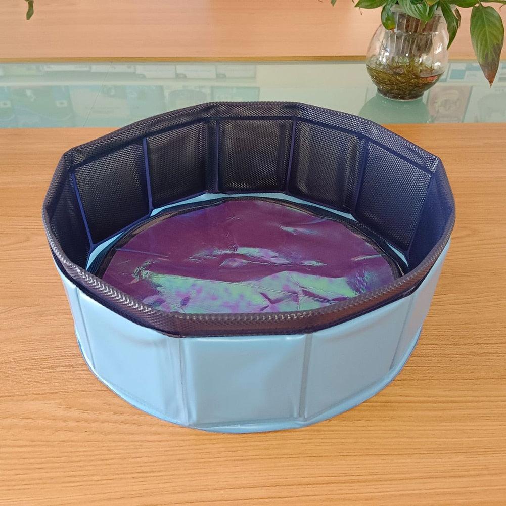 Foldable Dog Swimming Pool Pet Bath Swimming Tub Bathtub Outdoor Pet Swimming Pool Collapsible Bathing Pool for Dogs Cats Kids PVC Collapsible Pool for Small Dogs Cats
