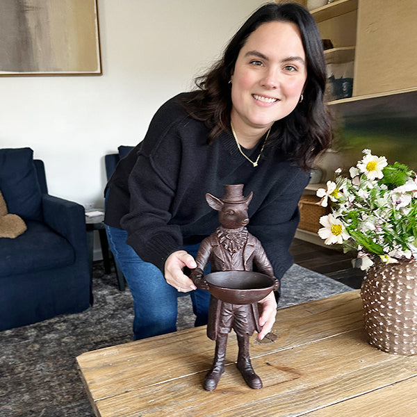 Standing Fox Bronze Bowl | Dapper Critters Collection