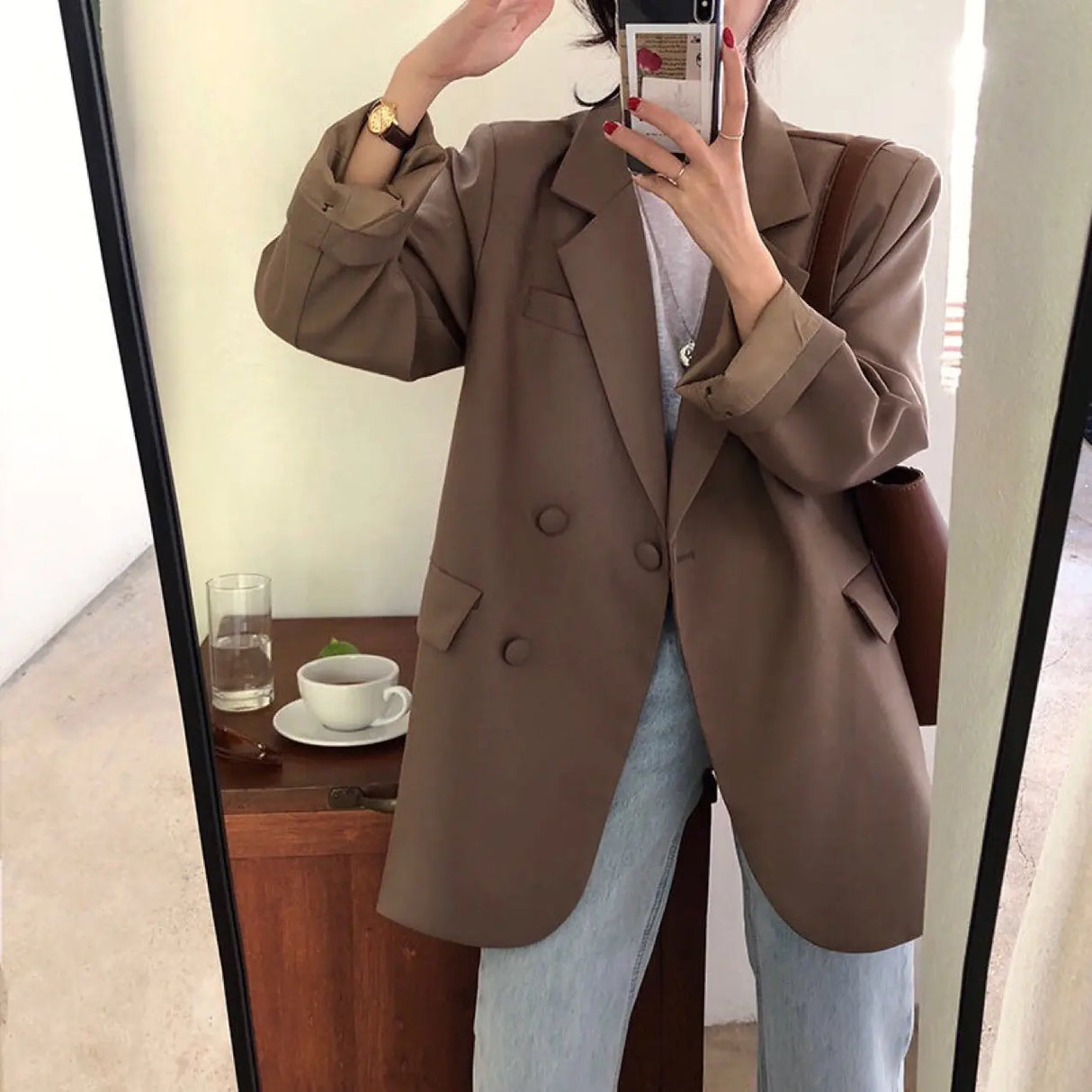Elegant Loose Fit Lazy Suit Jacket