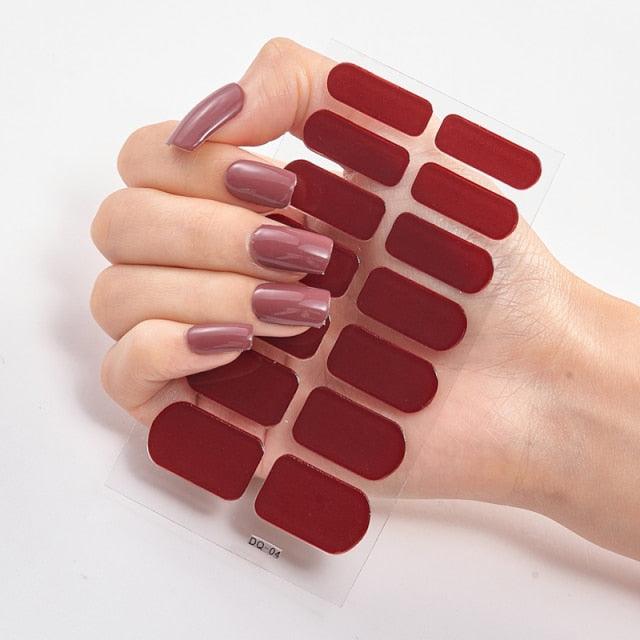 Full Cover Nail Stickers Designer Nail Decals Fashion Five Sorts of Nail Stickers Nail Sticker set Nail Decoration Nail Strips 3D Nail Art Stickers Decal Slider Template Diy Nail Tool Decorations Nail Art Design Self Adhesive Luxury Designer Nail Sticker