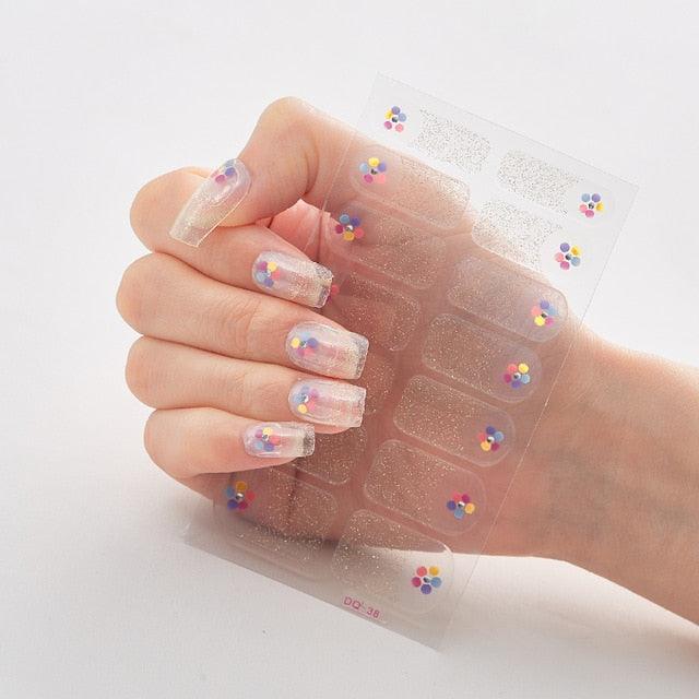 Full Cover Nail Stickers Designer Nail Decals Fashion Five Sorts of Nail Stickers Nail Sticker set Nail Decoration Nail Strips 3D Nail Art Stickers Decal Slider Template Diy Nail Tool Decorations Nail Art Design Self Adhesive Luxury Designer Nail Sticker
