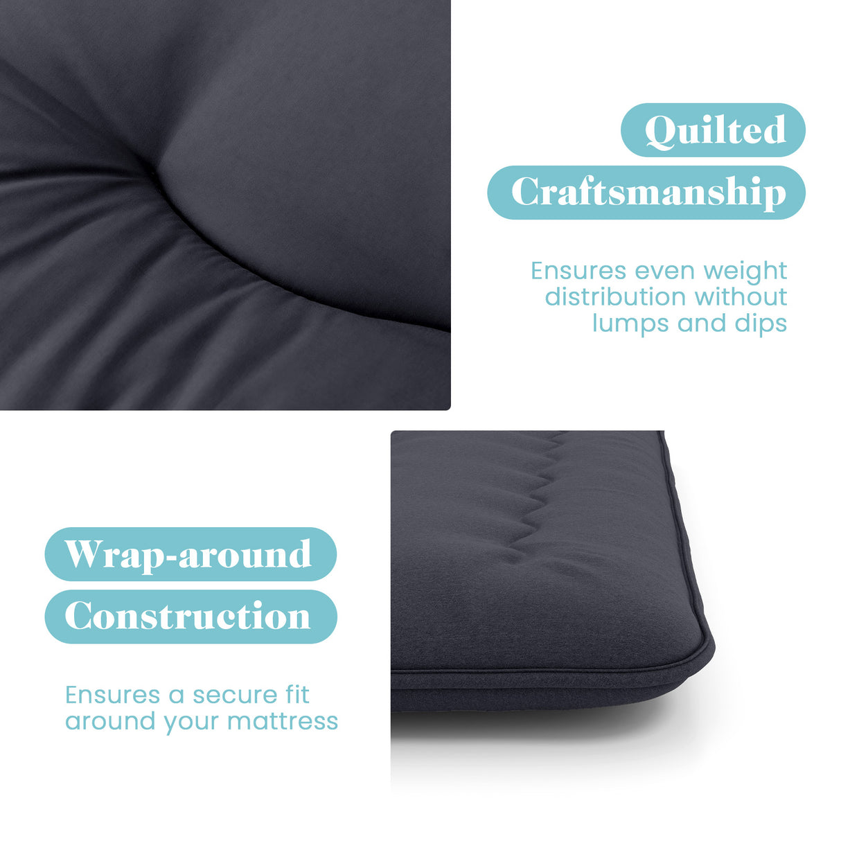 Futon Mattress with Washable Cover and Foldable Mat-King Size