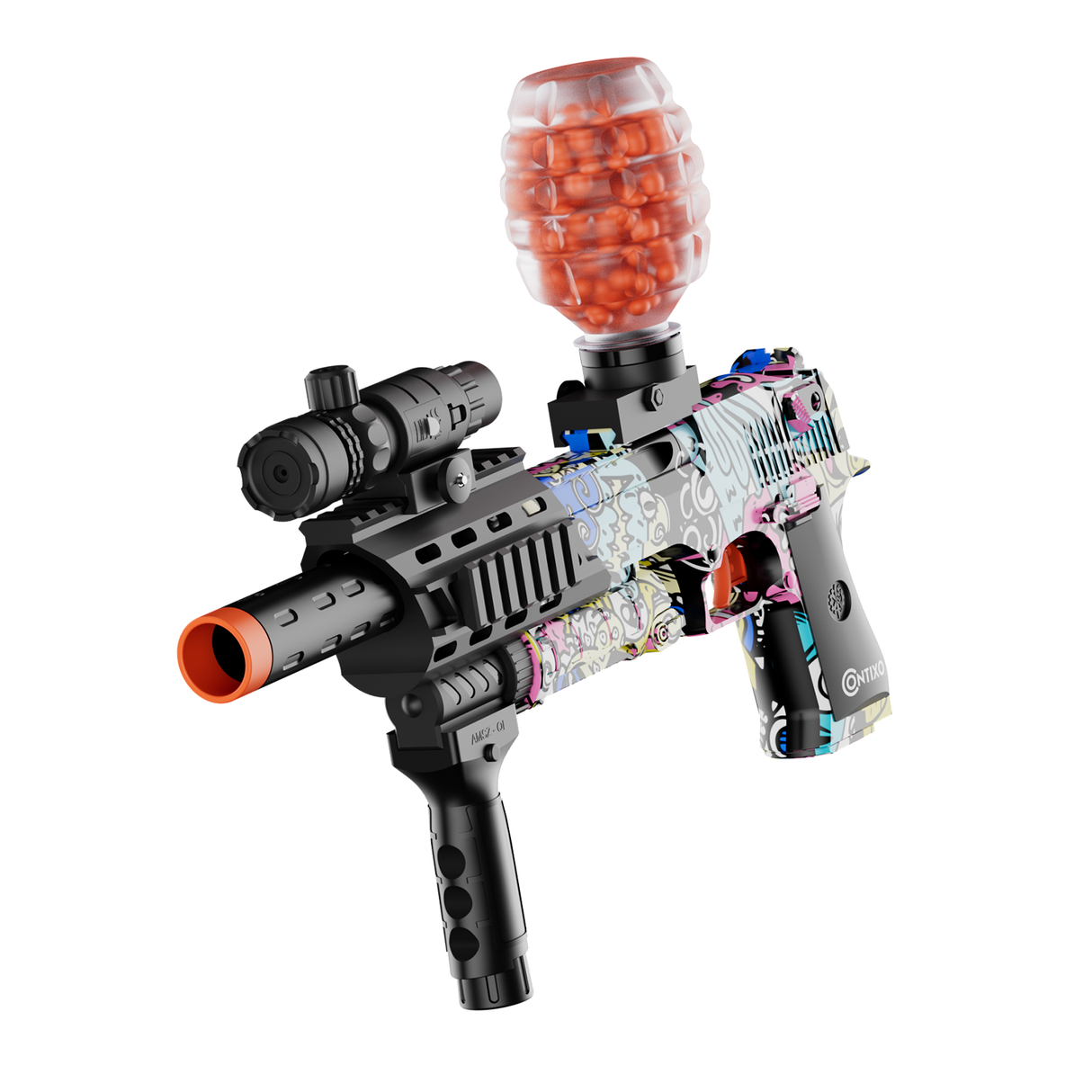 Contixo GB1 Graffiti Automatic Gel Ball Blaster With 30,000 Gel Beads