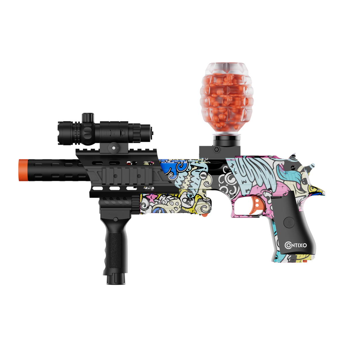 Contixo GB1 Graffiti Automatic Gel Ball Blaster With 30,000 Gel Beads