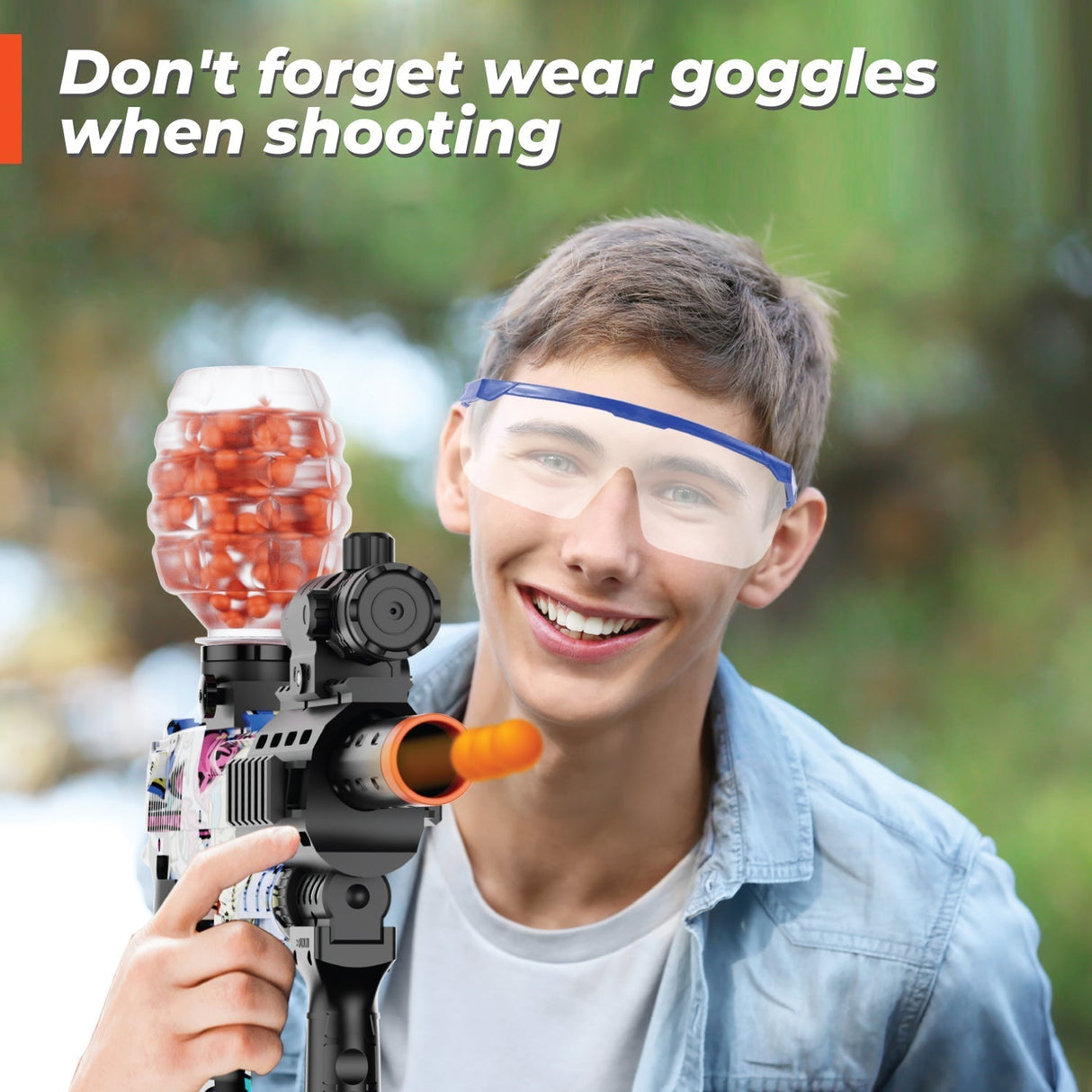 Contixo GB1 Graffiti Automatic Gel Ball Blaster With 30,000 Gel Beads