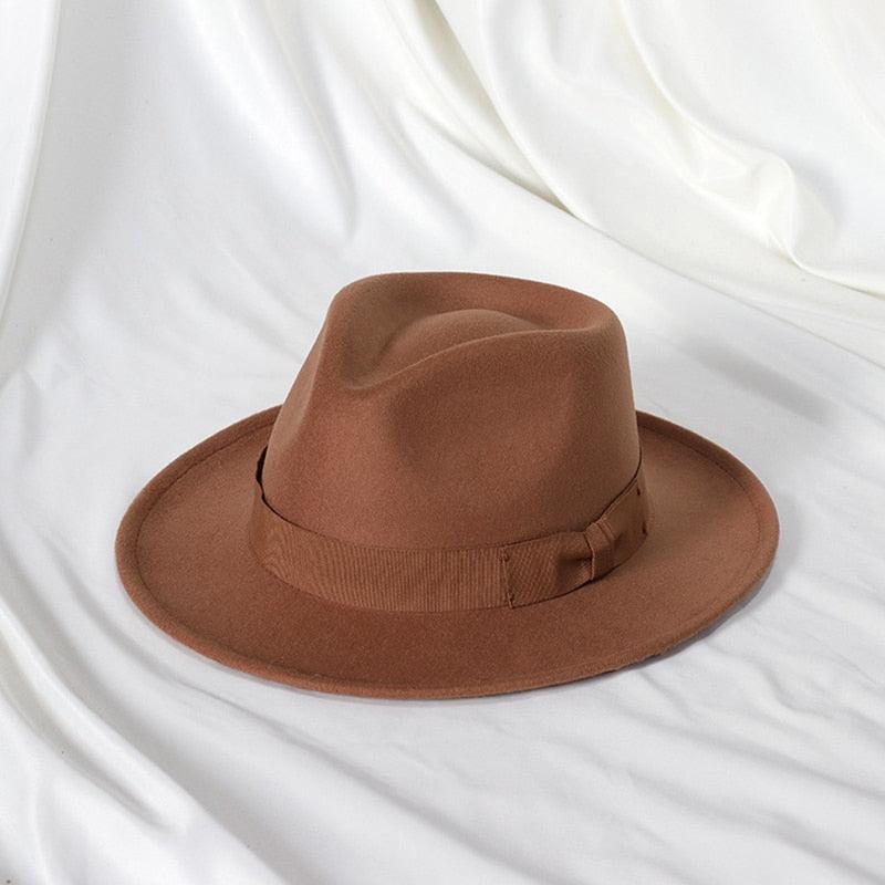 Gentleman New Fashion Men Fedoras Hat Jazz Hat With Bow Tie Fedora Hats Fashionable Classic Wide Brim Hat Elegant Soft Outdoor Cap Casual Hat For Daily Wear