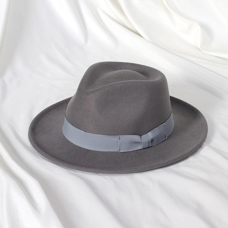 Gentleman New Fashion Men Fedoras Hat Jazz Hat With Bow Tie Fedora Hats Fashionable Classic Wide Brim Hat Elegant Soft Outdoor Cap Casual Hat For Daily Wear