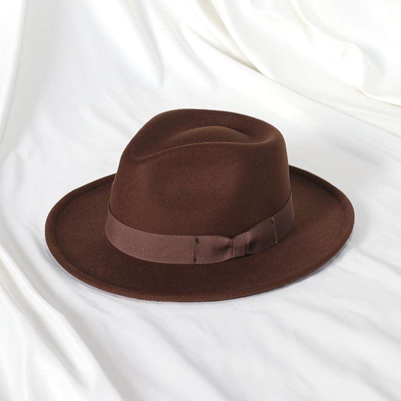 Gentleman New Fashion Men Fedoras Hat Jazz Hat With Bow Tie Fedora Hats Fashionable Classic Wide Brim Hat Elegant Soft Outdoor Cap Casual Hat For Daily Wear