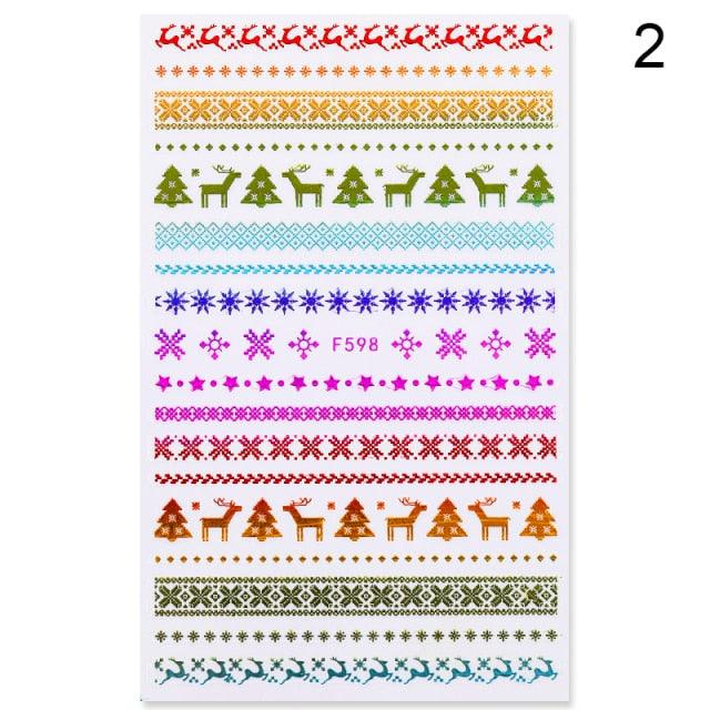 Gold Silver White Snowflakes 3D Nail Stickers Iridescent Self Adhesive Transfer Decals Manicures Art Decoration Slider Nails Decals Sticker Hot Sexy Girl Tip Back Glue Decal Cool Lollipop Self Adhesive Acrylic Tips Tool Decoration