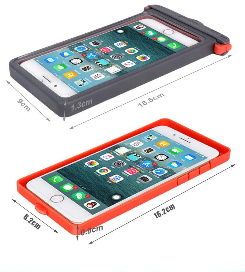 Gray Drop Resistant Waterproof Bag For Mobile Phones Under 6.9 Inches Plastic Mobile Phone Waterproof Case Diving Seal Phone Case Waterproof Pouch Phone Underwater Case 35m