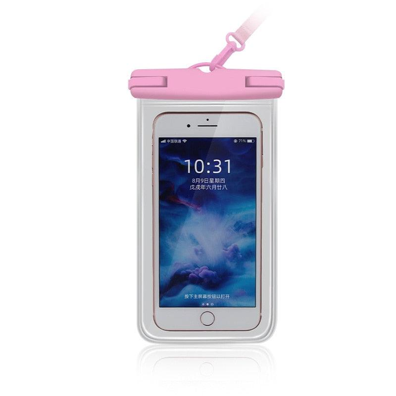 Gray Drop Resistant Waterproof Bag For Mobile Phones Under 6.9 Inches Plastic Mobile Phone Waterproof Case Diving Seal Phone Case Waterproof Pouch Phone Underwater Case 35m