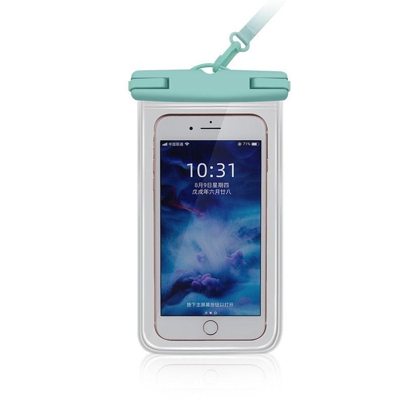 Gray Drop Resistant Waterproof Bag For Mobile Phones Under 6.9 Inches Plastic Mobile Phone Waterproof Case Diving Seal Phone Case Waterproof Pouch Phone Underwater Case 35m