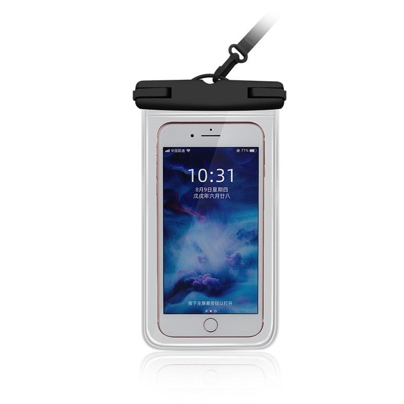 Gray Drop Resistant Waterproof Bag For Mobile Phones Under 6.9 Inches Plastic Mobile Phone Waterproof Case Diving Seal Phone Case Waterproof Pouch Phone Underwater Case 35m