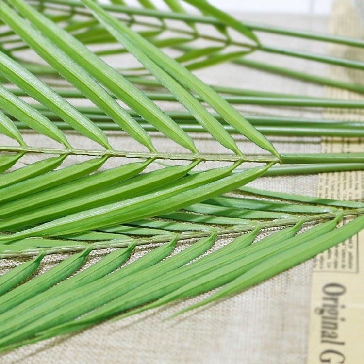 Green Artificial Palm Leaves Plastic Tropical Tree Fake Indoor Outdoor Garden Home Outdoor Decorations