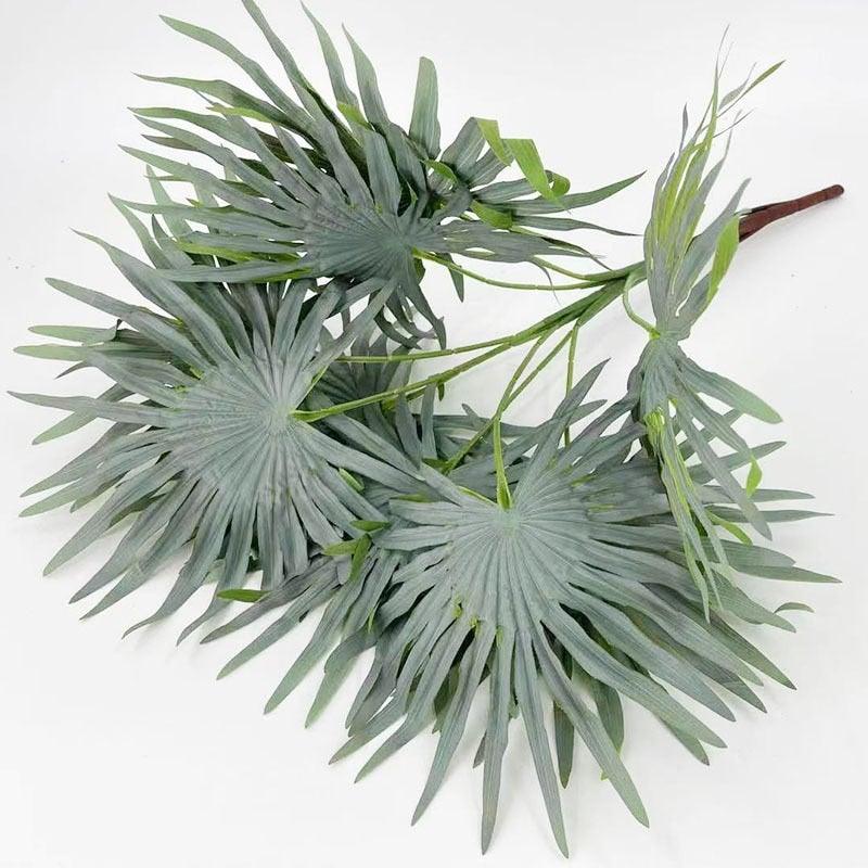 Green Artificial Palm Leaves Plastic Tropical Tree Fake Indoor Outdoor Garden Home Outdoor Decorations