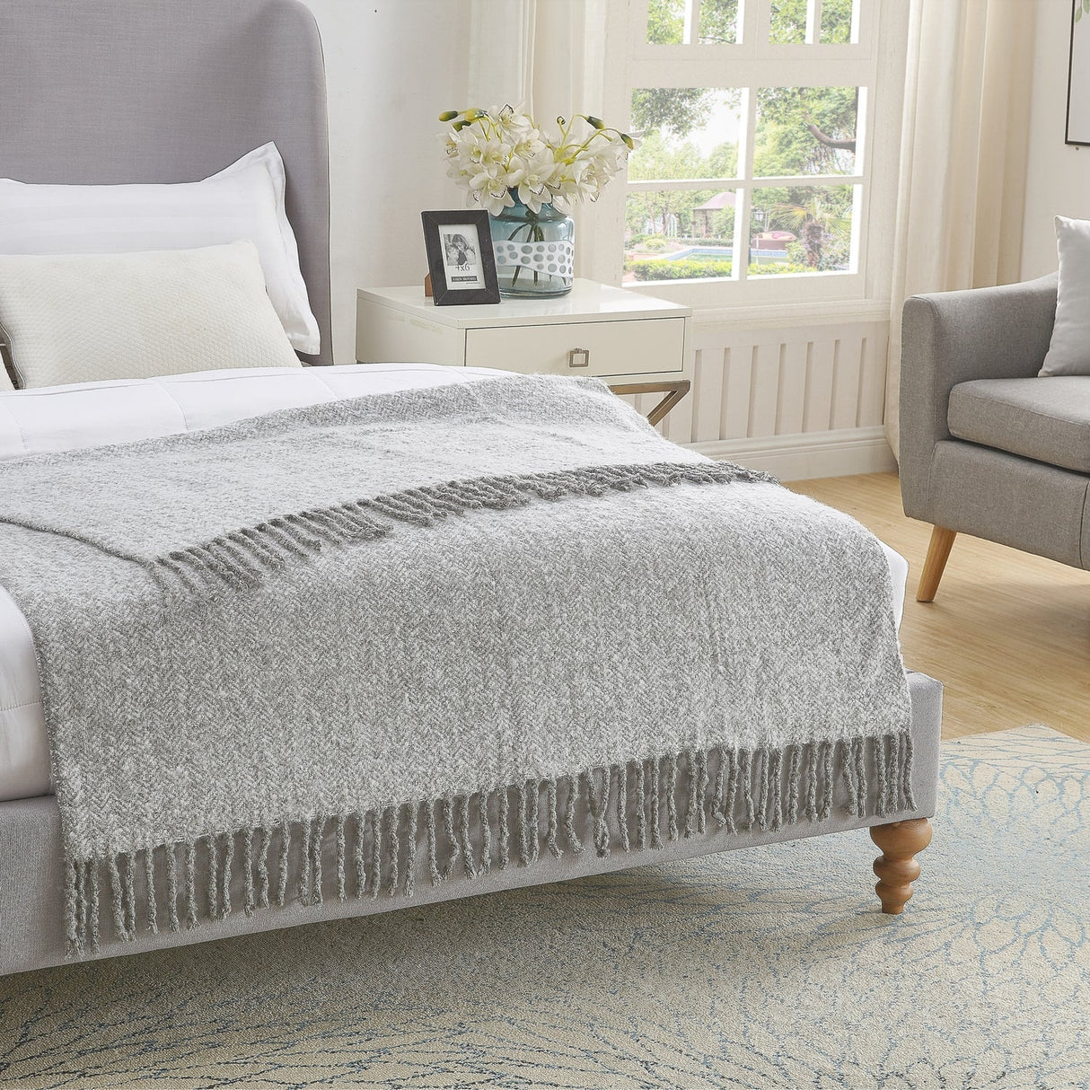 Samara Faux Mohair Throw