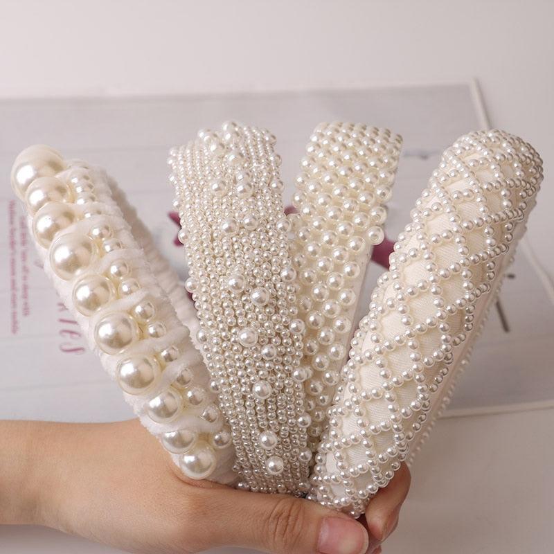 Hair Hoop women hairbands Sweet Headbands for Women Beaded Pearl Headbands Hair Accessories Gorgeous Hair Accessories For Women
