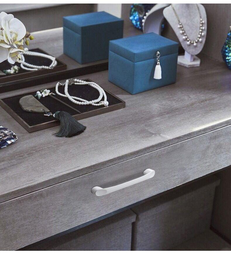 Handles Drawer Cabinet Furniture Kitchen Handles For Cabinet Knob Door Drawer Furniture Kitchen Knob Simplicity White Stainless Steel Hollow Tube Bar Drawer Pulls Cupboard Knob For Kitchen Furniture Hardware