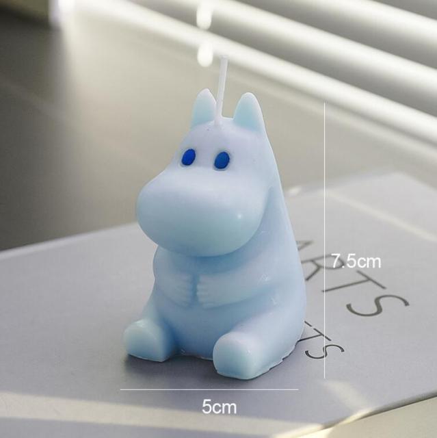 Handmade Scented Candles Creative Teddy Dog Candles Cute Bear Birthday Candles Bear Shaped Cool Candles Scented Funky Candles Aesthetic Candles Birthday Cake Decoration Cake Topper Decor For Baby ShoweAromatherapy Teddy Bear Shape Candle Gift