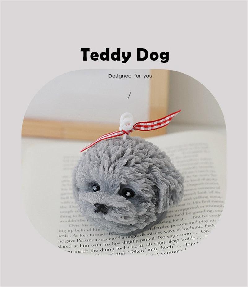 Handmade Scented Candles Creative Teddy Dog Candles Cute Bear Birthday Candles Bear Shaped Cool Candles Scented Funky Candles Aesthetic Candles Birthday Cake Decoration Cake Topper Decor For Baby ShoweAromatherapy Teddy Bear Shape Candle Gift