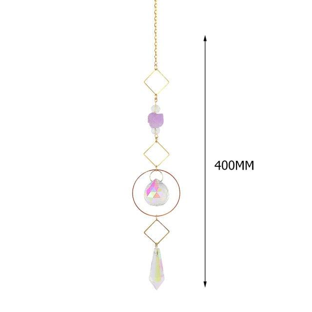 Hanging Sun Catcher Moon Light With Chain Pendant Ornament Crystal Balls Catcher Wind-chime Rainbow Maker Crystal Hanging Window Curtain Chandelier Outdoor Garden Home Decor Christmas Day Party Wedding Decoration