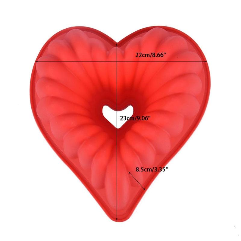 Heart Love Jelly Silicone Cake Mould Mold Baking 3D Decorating Tools Heart Love Cake Mold Trays Silicone Baking Pan Mold Baking Cake Pan For Bread Muffin Cake Baking Tools For Kitchen