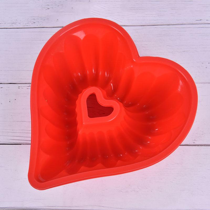 Heart Love Jelly Silicone Cake Mould Mold Baking 3D Decorating Tools Heart Love Cake Mold Trays Silicone Baking Pan Mold Baking Cake Pan For Bread Muffin Cake Baking Tools For Kitchen