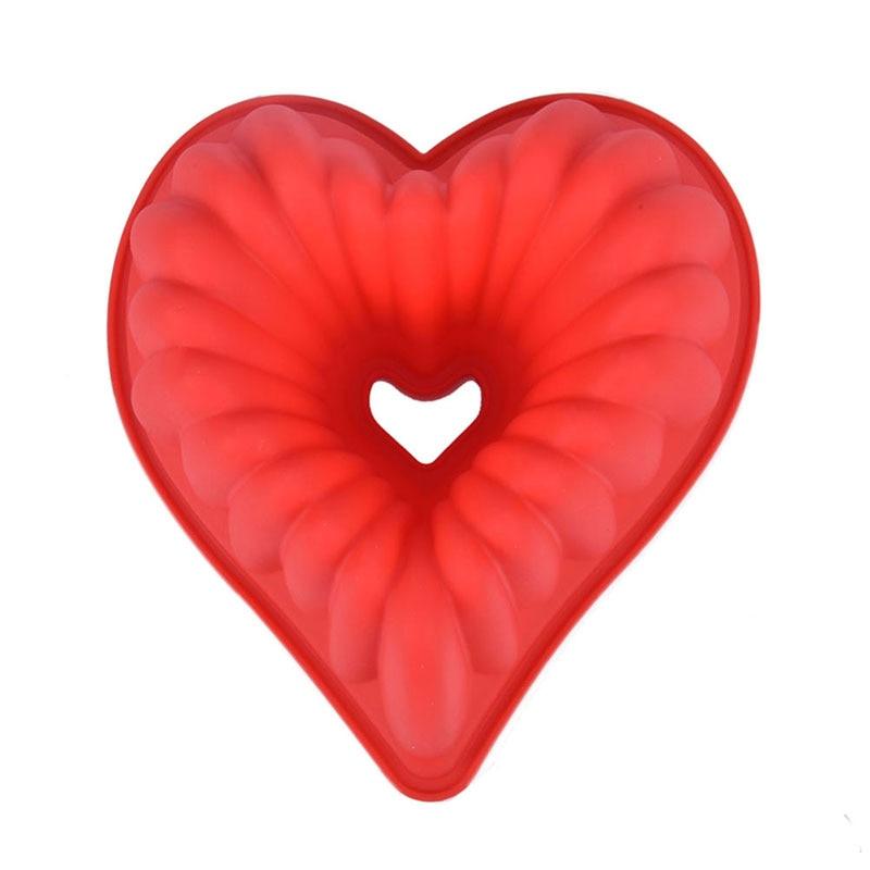 Heart Love Jelly Silicone Cake Mould Mold Baking 3D Decorating Tools Heart Love Cake Mold Trays Silicone Baking Pan Mold Baking Cake Pan For Bread Muffin Cake Baking Tools For Kitchen