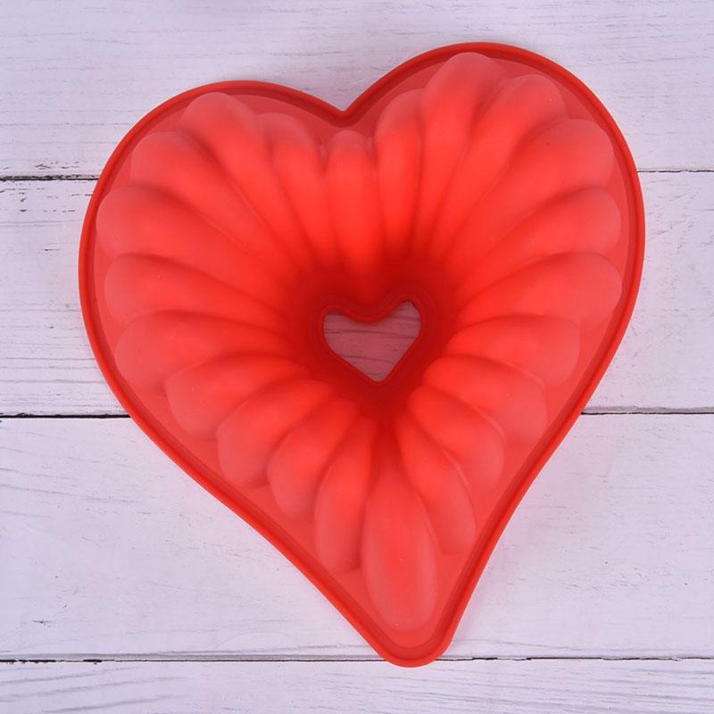 Heart Love Jelly Silicone Cake Mould Mold Baking 3D Decorating Tools Heart Love Cake Mold Trays Silicone Baking Pan Mold Baking Cake Pan For Bread Muffin Cake Baking Tools For Kitchen