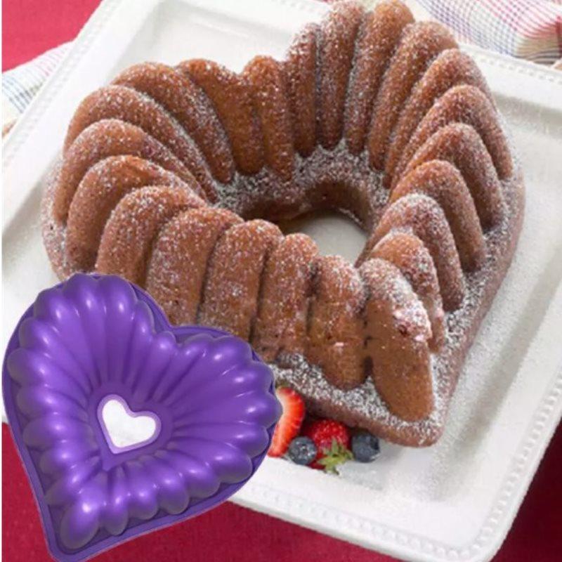 Heart Love Jelly Silicone Cake Mould Mold Baking 3D Decorating Tools Heart Love Cake Mold Trays Silicone Baking Pan Mold Baking Cake Pan For Bread Muffin Cake Baking Tools For Kitchen