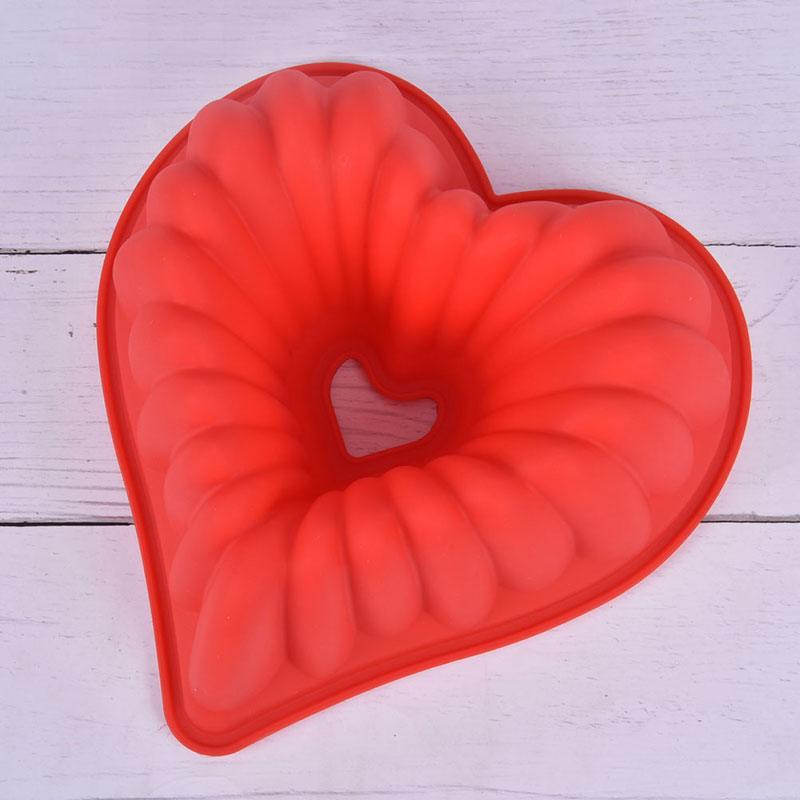 Heart Love Jelly Silicone Cake Mould Mold Baking 3D Decorating Tools Heart Love Cake Mold Trays Silicone Baking Pan Mold Baking Cake Pan For Bread Muffin Cake Baking Tools For Kitchen
