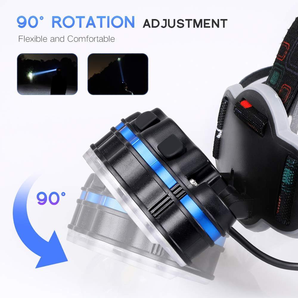 High Lumen Ultra Bright Powerful Rechargeable LED Headlamp USB Head Lamp 7 LED Headlight Head Flashlight Waterproof Flashlight Head Torch For Outdoor Camping Cycling Running Fishing