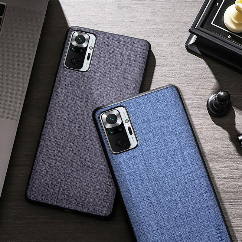 High Quality Shockproof Anti fingerprint Silicone Case For Xiaomi Redmi Note 10C 10 Pro Max 10T 10S Lite 4G 5G Premium Cloth Texture Simple Cover For Redmi Note 10 Pro Max Case